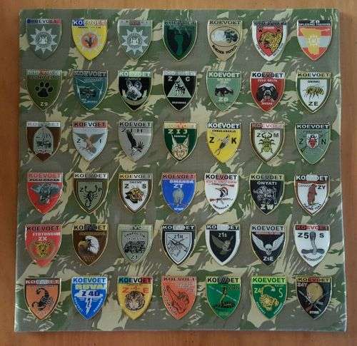 42 KOEVOET fantasy flashes sold together. Fantastic collection for SA bushwar or militaria collector