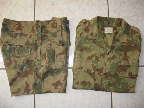 Koevoet camo shorts and short sleeve shirt