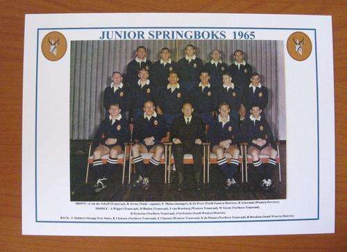 Gloss photo of the Junior Springboks - 1965