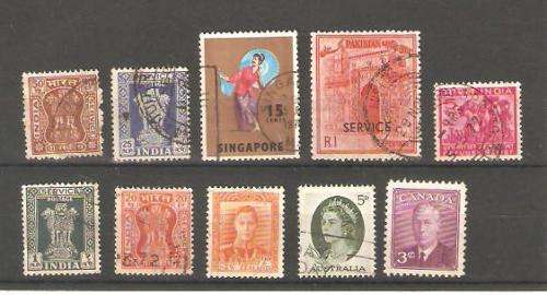 India Singapore Canada Australia Used and hinged