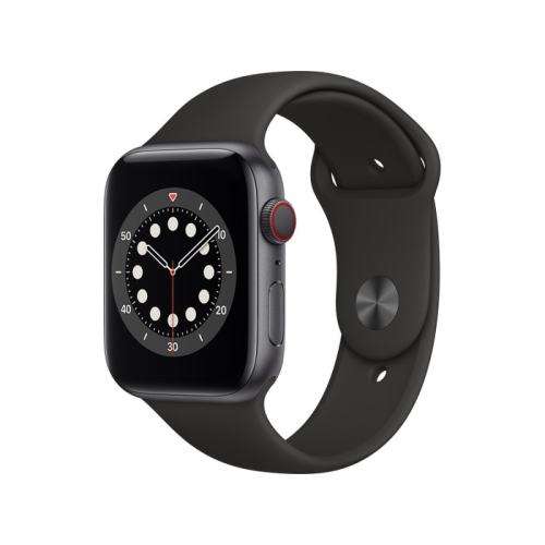 Apple Watch Series 6/44mm (Space Grey, Black Sport Band)