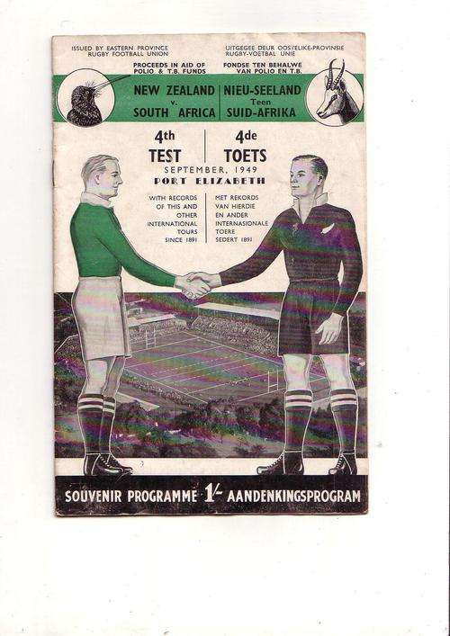 New Zealand vs South Africa 1949 Souvenir Programme