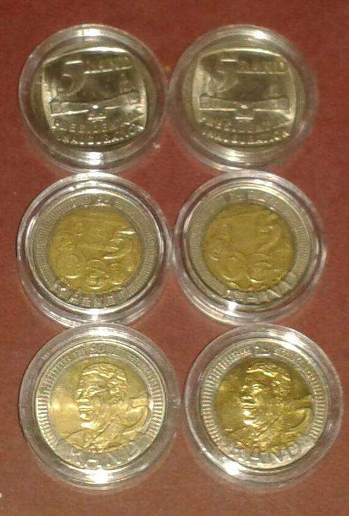 CIRCULATED MANDELA R5 COINS.BID PER COIN TO TAKE 32