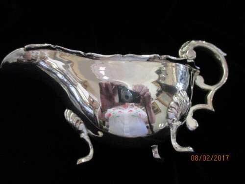 Silver plated gravy boat