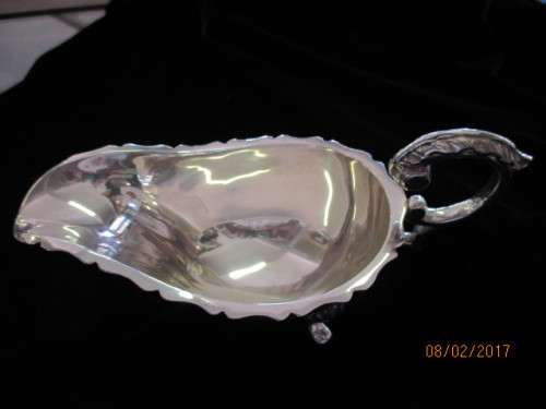 Silver plated gravy boat