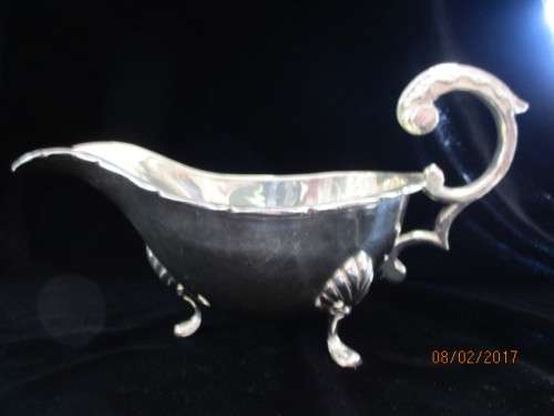 Silver plated gravy boat