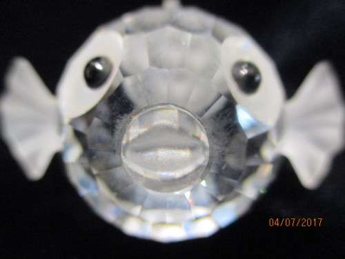 Swarovski crystal blowfish