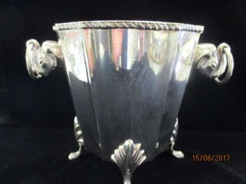Silver plated ice bucket