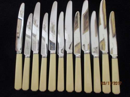 Set of 12 table knives