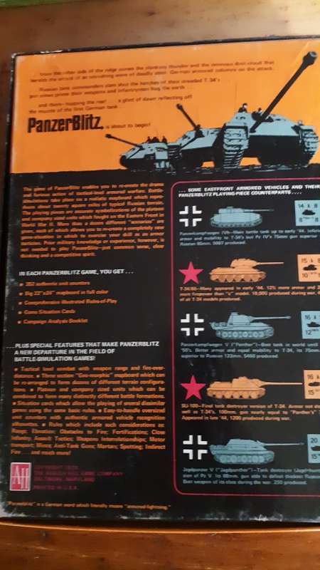 Vintage - Panzerblitz - Clasical board wargame by Avalon Hill
