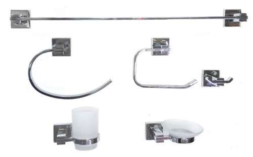 Stainless Steel Bathroom Set | 6 Piece