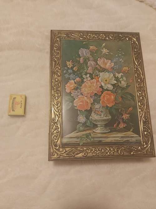 Victorian flower tin