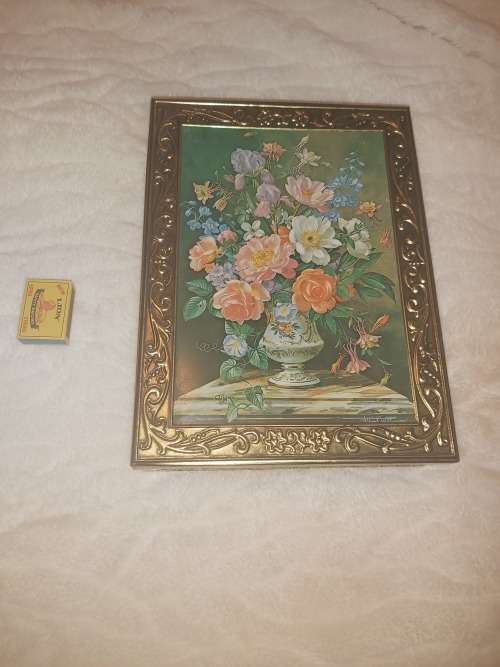 Victorian flower tin
