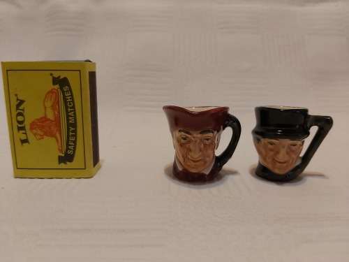 Toby Jugs Mini's Royal Doulton (The Cardinal  + John Peel Character Jugs )