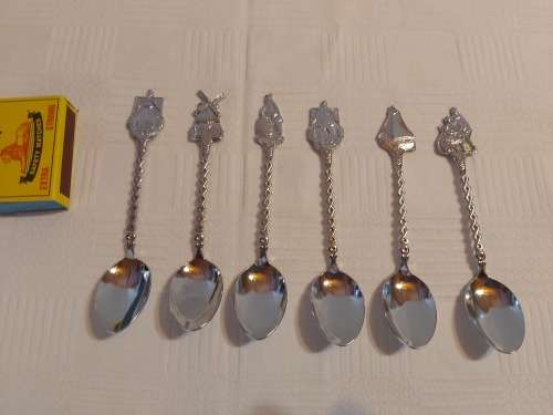 Novalux Plate Souvenir Spoons.(Made in Holland ) SET OF 6