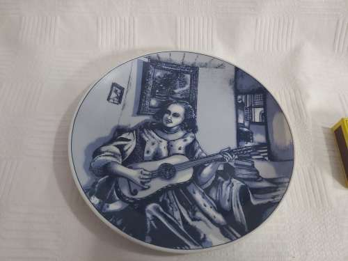 Lady Playing Mandolin -Delft Holland Special Limited Collectors Edition -The Old Masters' Series