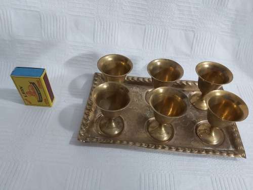 Brass Goblet  (set of 6 )