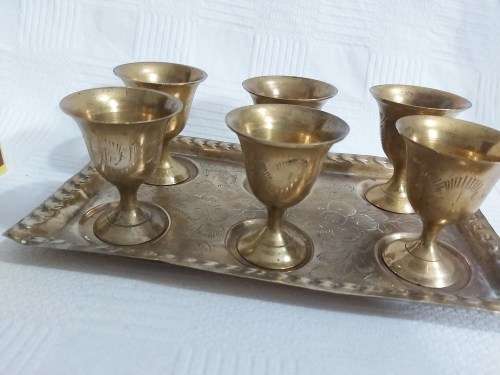 Brass Goblet  (set of 6 )