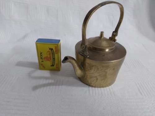 Small brass tea kettle
