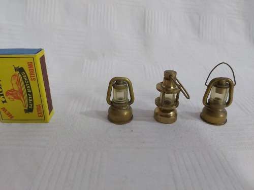 Printers tray miniature brass lamp ( x 3 items )