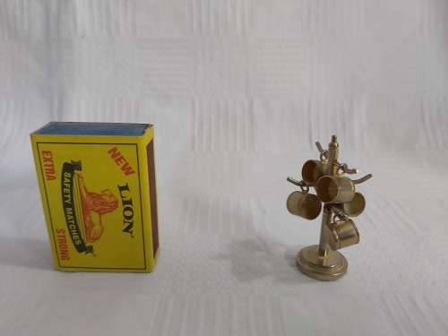 Dollhouse Miniature: A cup stand , hanging cups
