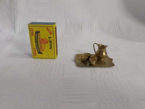 Miniature Tray with Water Pitcher and cups