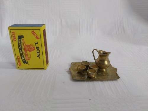Miniature Tray with Water Pitcher and cups