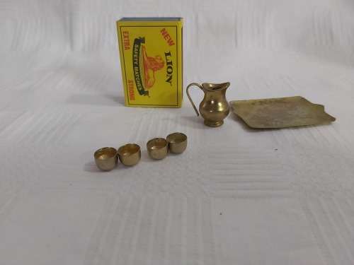 Miniature Tray with Water Pitcher and cups
