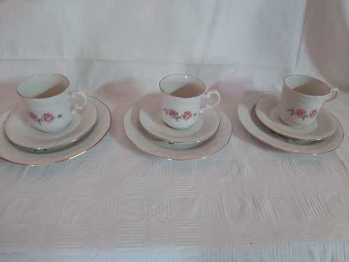 X3 TRIO'S CUP SAUCER PLATE ( Huguenot Royale)