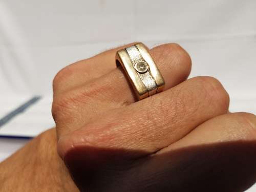 9 Ct GOLD Ring 10.1g Diamond Mens Wedding Ring