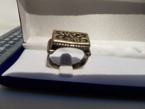 Silver 925 Mens Wedding ring Greek pattern 10,8g