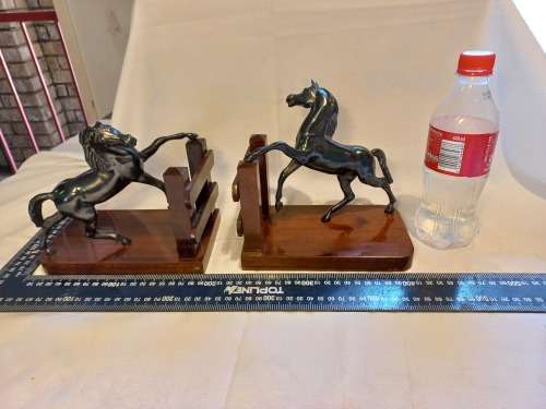 Cast Iron Horse Bookends