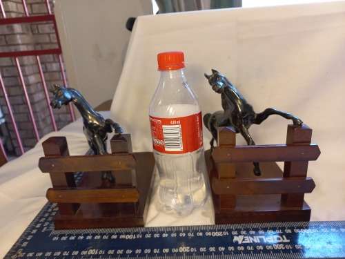 Cast Iron Horse Bookends