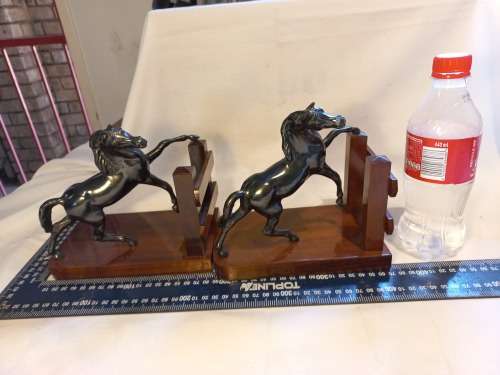 Cast Iron Horse Bookends