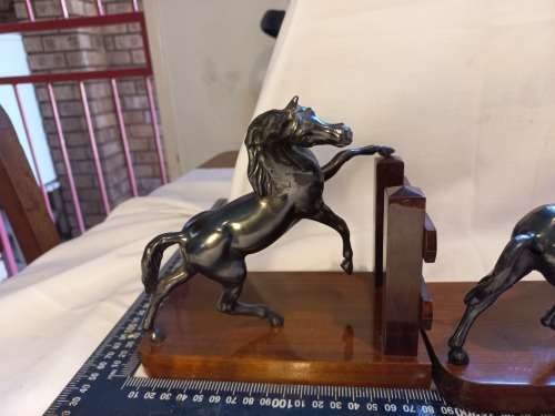Cast Iron Horse Bookends