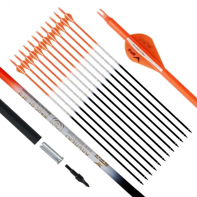 15 PACK CARBON HUNTING ARROWS WITH FREE HUNTING LOOSEHEADS