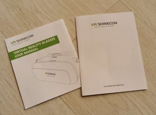 VR Shinecon headset and remote