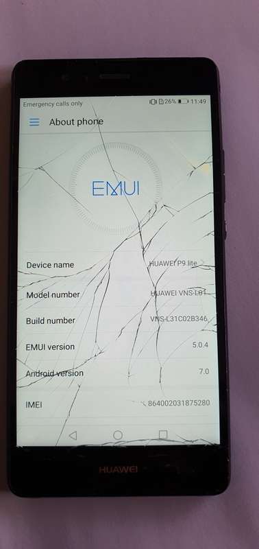 Huawei P9 lite / Cracked screen