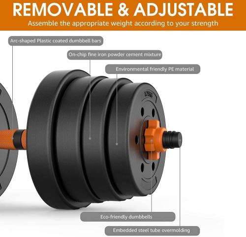 40KG Plastic/Cement Mix Dumbells and Barbells Weights