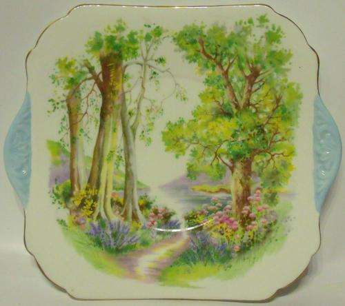 SHELLEY 'WOODLAND' CAKE PLATE