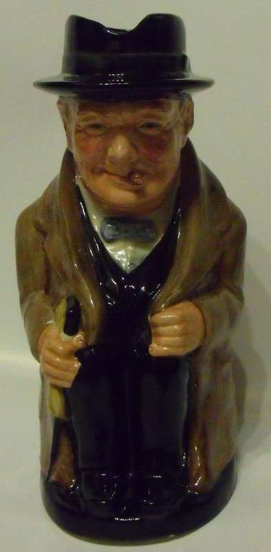 ROYAL DOULTON WINSTON CHURCHILL LARGE TOBY JUG NO D 6171