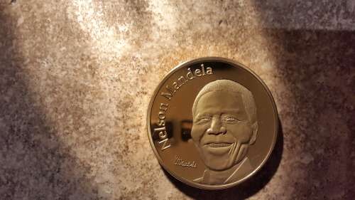 24CT gold clad Mandela medallion