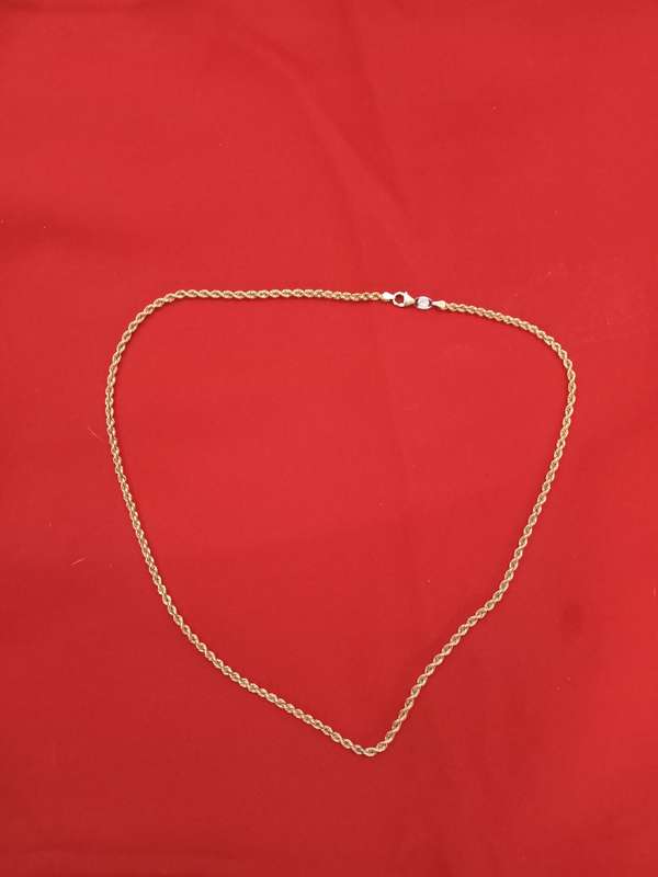 Gold plated Rope chain + Watch