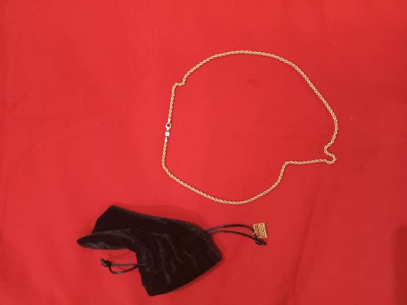 Gold plated Rope chain + Watch