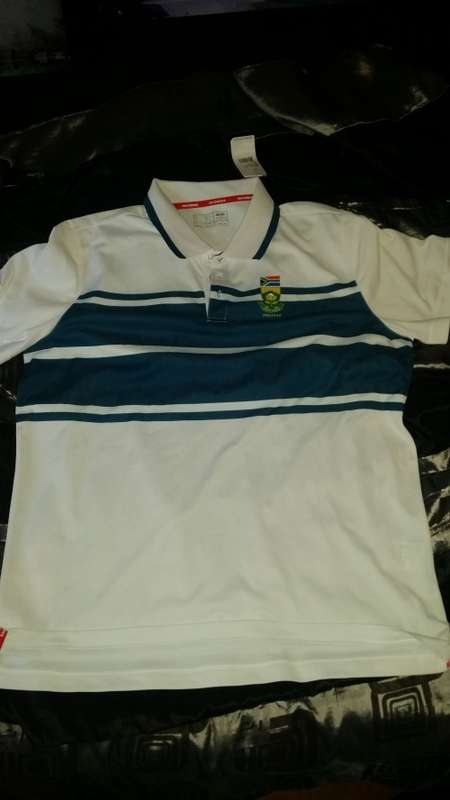 Proteas White New Balance Gholf Shirt Size XL