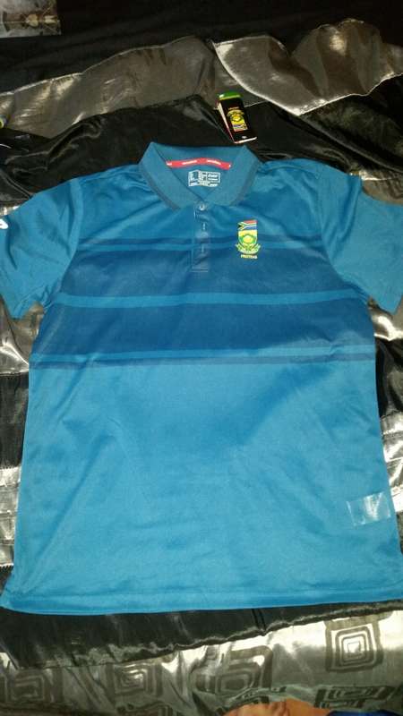 Proteas Blue NEW BALANCE Gholf Shirt Size L