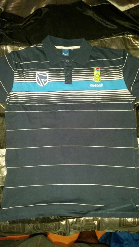 Proteas REEBOK Blue Gholf Shirt Size XL