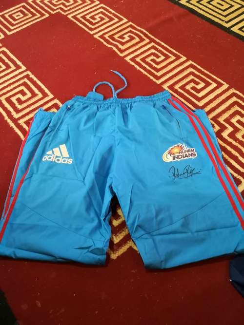 Cricket tracksuit Trousers Mumbai Indians signed Rohan Raje M player issue