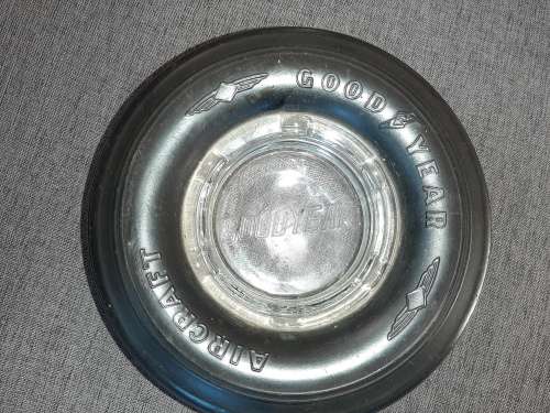 CRAZY R1 START. NO RESERVE. VINTAGE GOODYEAR AIRCRAFT TYRE ASHTRAY