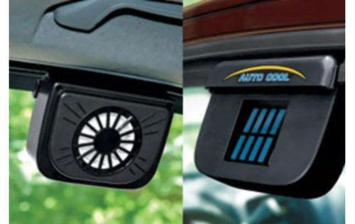 Auto Cool Solar Powered Car Auto Air Vent Cooling Fan System